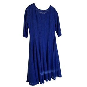 Rabbit Rabbit Rabbit Designs Blue Dress Flare Midi‎ 16 Cocktail Party Wedding